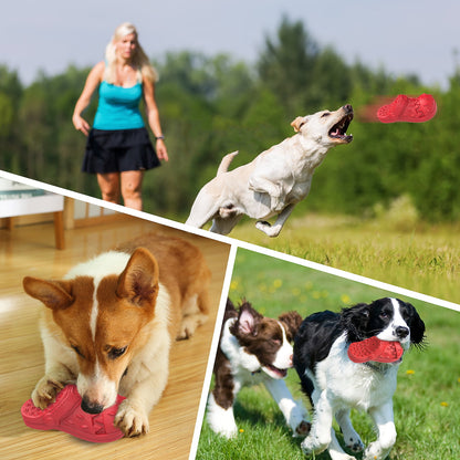 Ultimate Squeaky Chew Toy for Large Dogs – 100% Safe Natural Rubber with Irresistible Beef Flavor for Aggressive Chewers