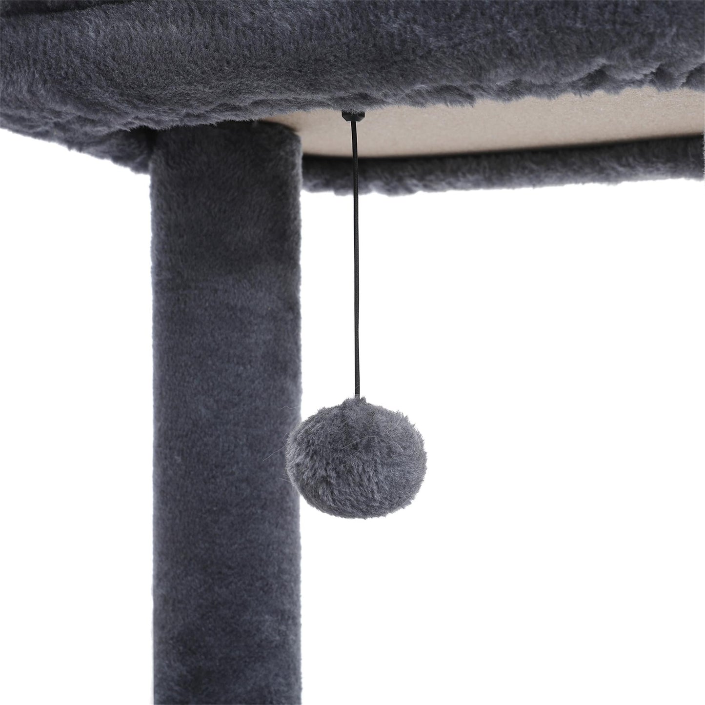 Deluxe 61" Cat Tree Tower - Cozy Condo with Multiple Scratching Posts for Indoor Cats in Stylish Gray