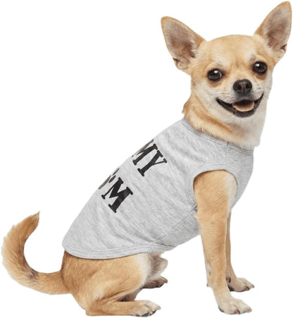 Adorable I Love My Mom Dog T-Shirt for Small Breeds - Perfect for Your Little Companion!