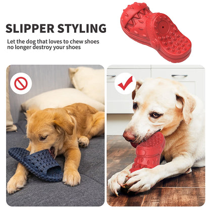 Ultimate Squeaky Chew Toy for Large Dogs – 100% Safe Natural Rubber with Irresistible Beef Flavor for Aggressive Chewers