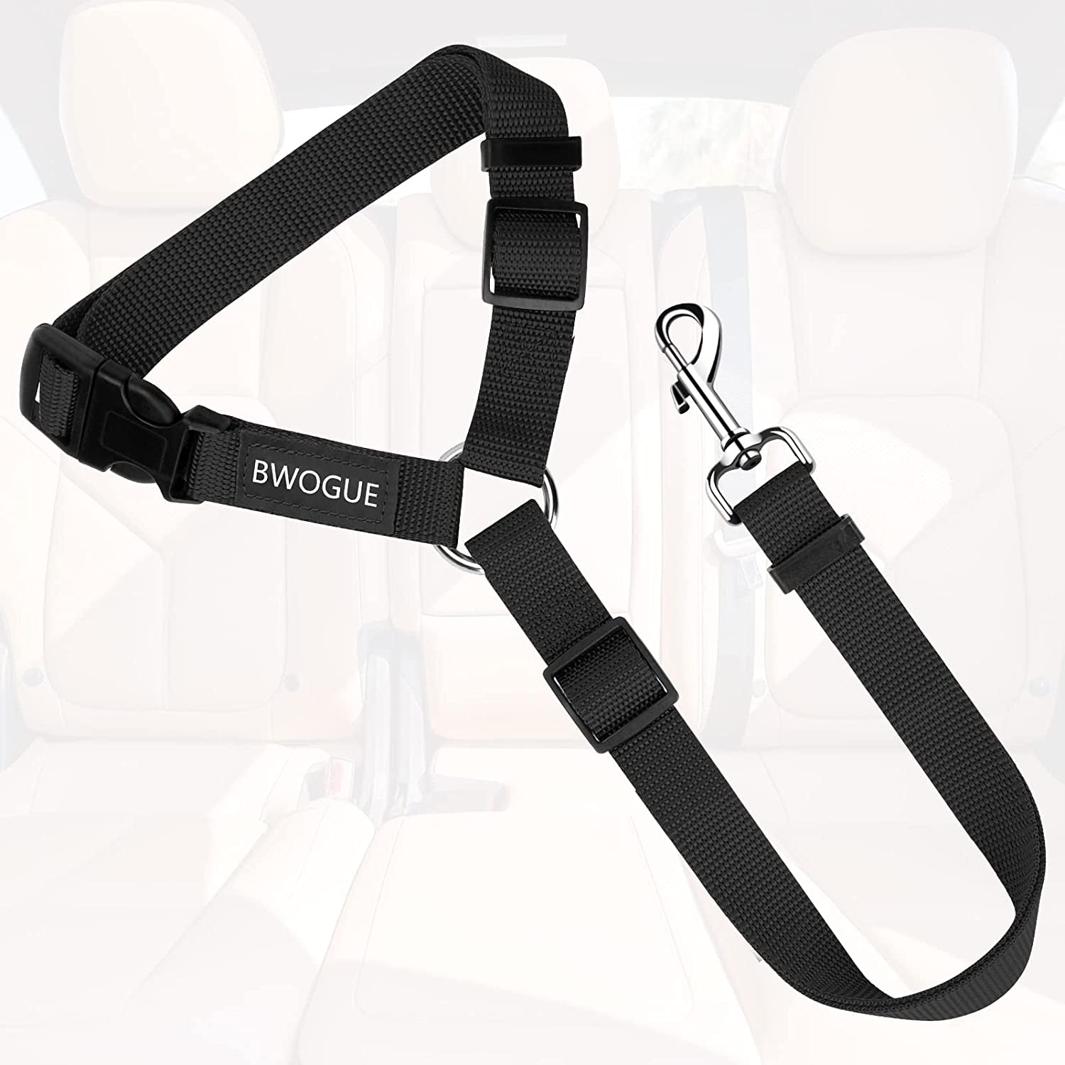 Ultimate Dog Seat Belt for Safe Car Travel - Adjustable 18-30 inches, Dual Functionality as Leash, Perfect for Dogs and Cats