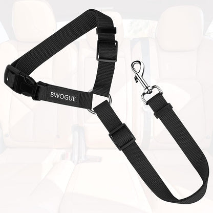 Ultimate Dog Seat Belt for Safe Car Travel - Adjustable 18-30 inches, Dual Functionality as Leash, Perfect for Dogs and Cats